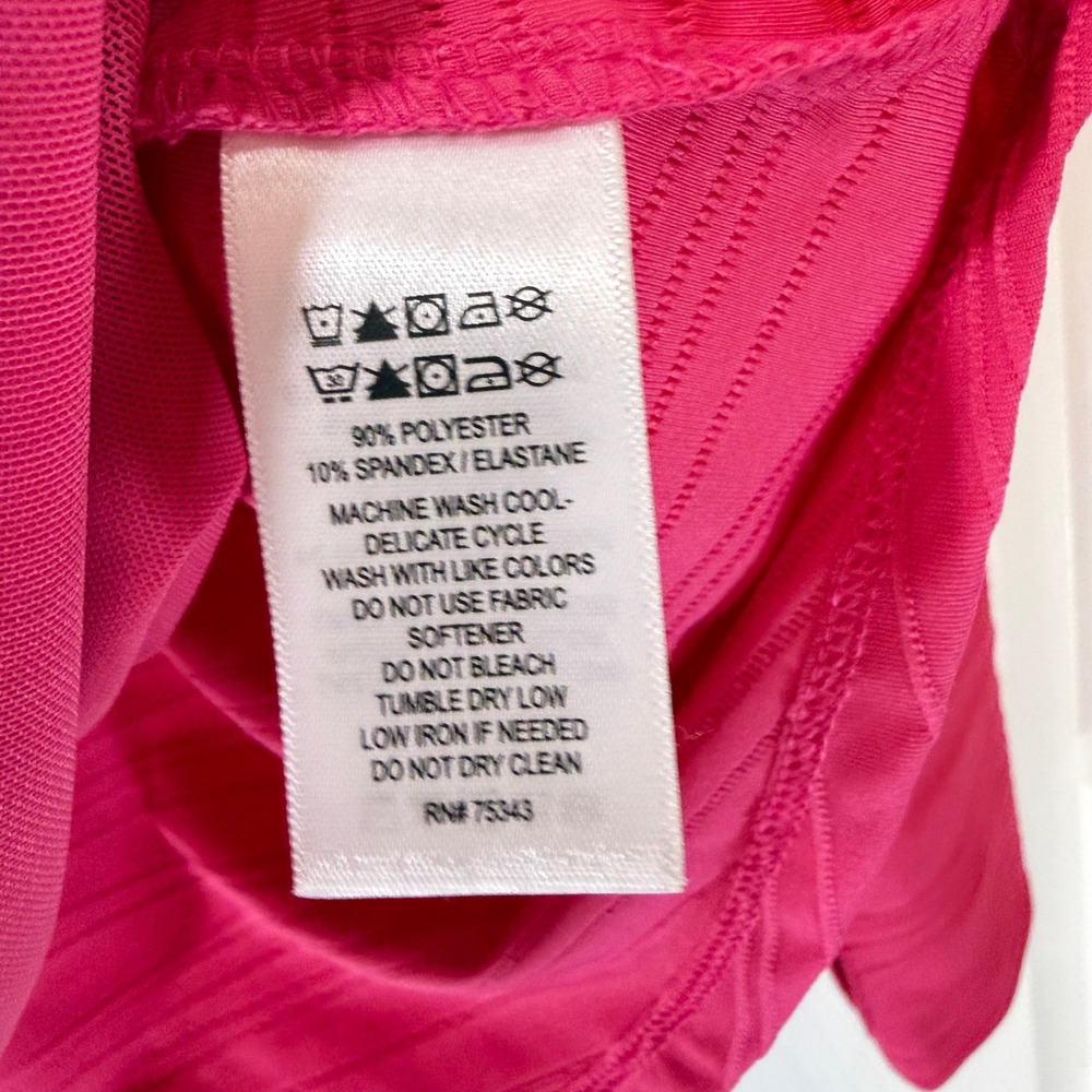 Tommy Bahama Golf & Tennis Womens Pink Textured Quarter Zip Pullover Jacket S - Picture 5 of 7